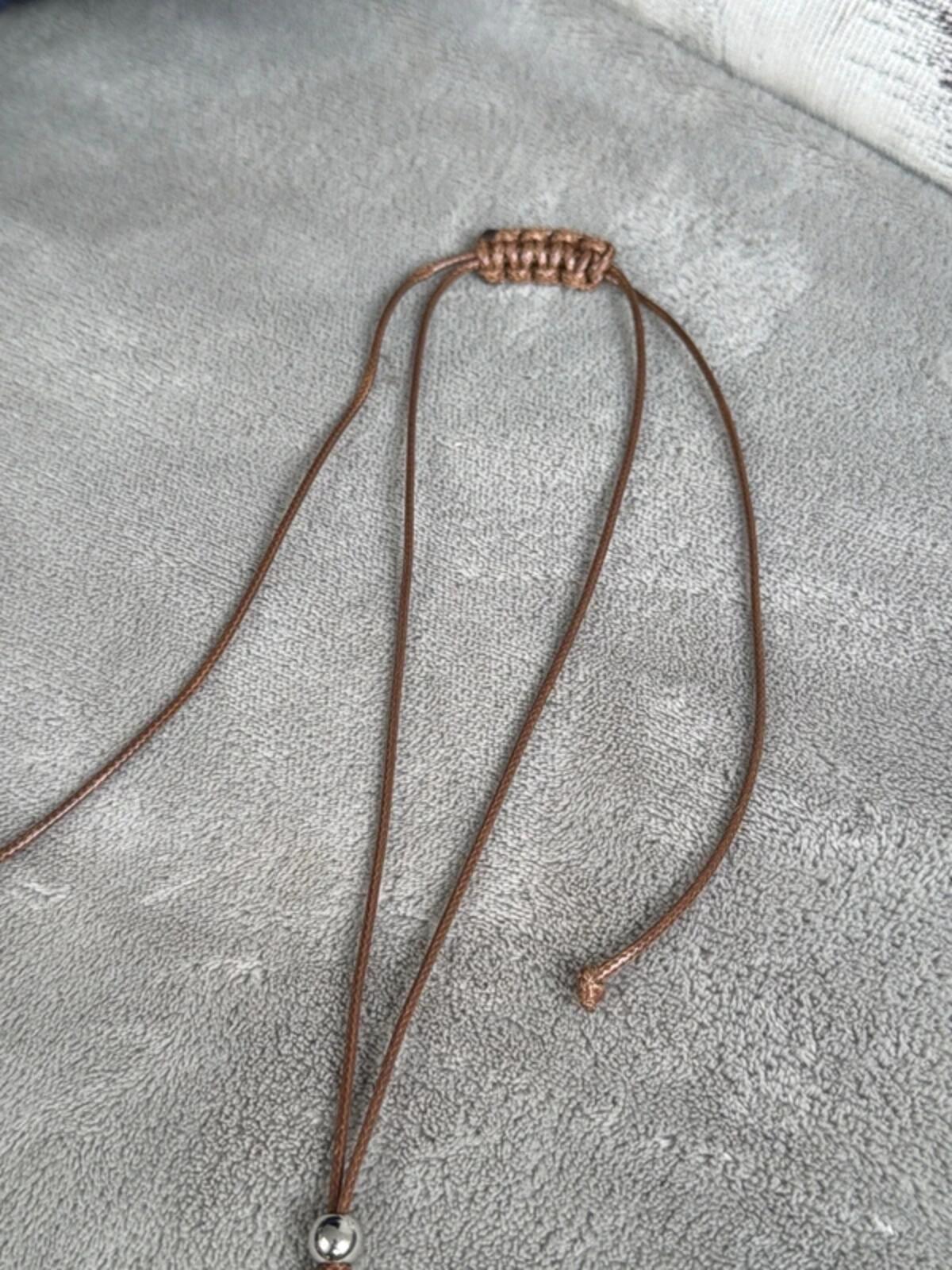 Adjustable silver colour   tear drop  pendant boho bohemian necklace rustic y2k bestseller