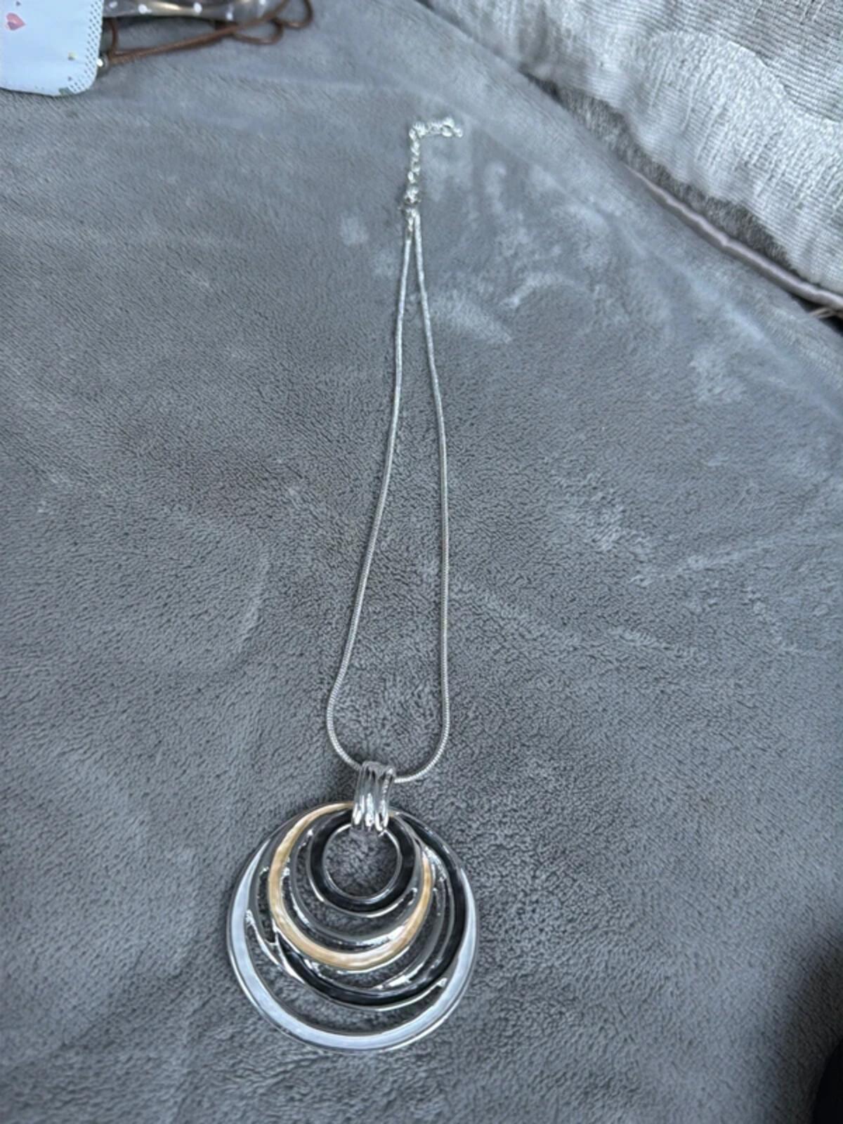 Black white vintage bohemian colour round circle pendant chic necklace gift