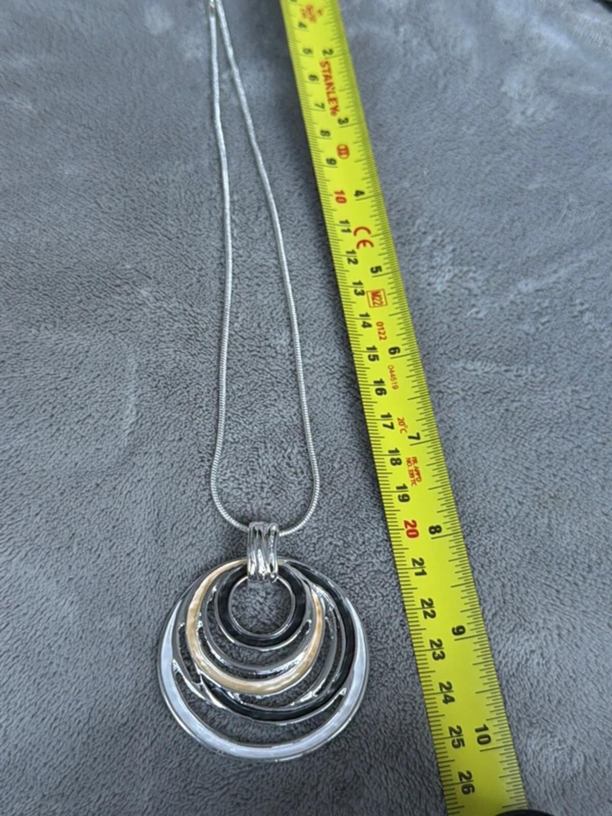 Black white vintage bohemian colour round circle pendant chic necklace gift