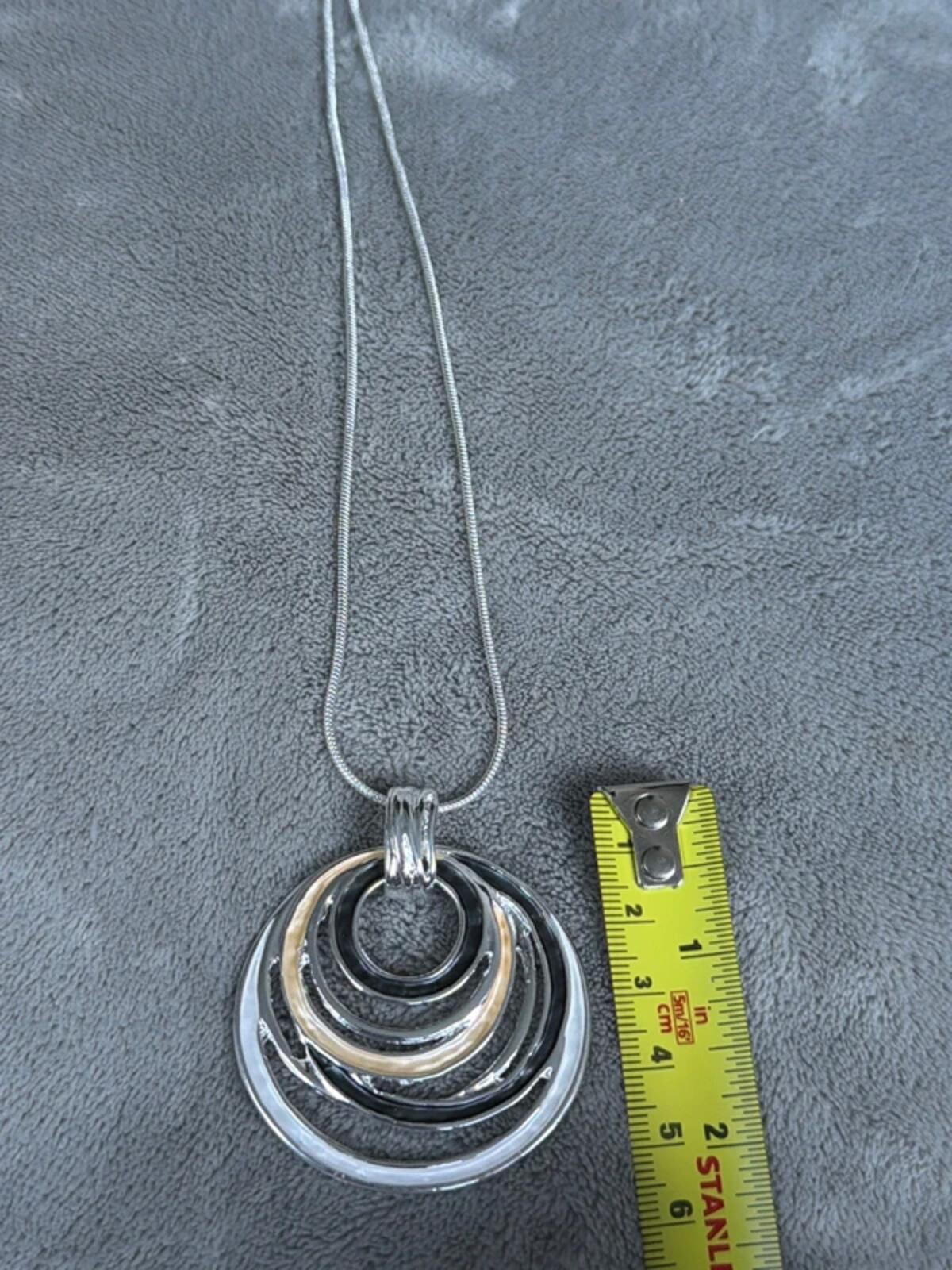 Black white vintage bohemian colour round circle pendant chic necklace gift