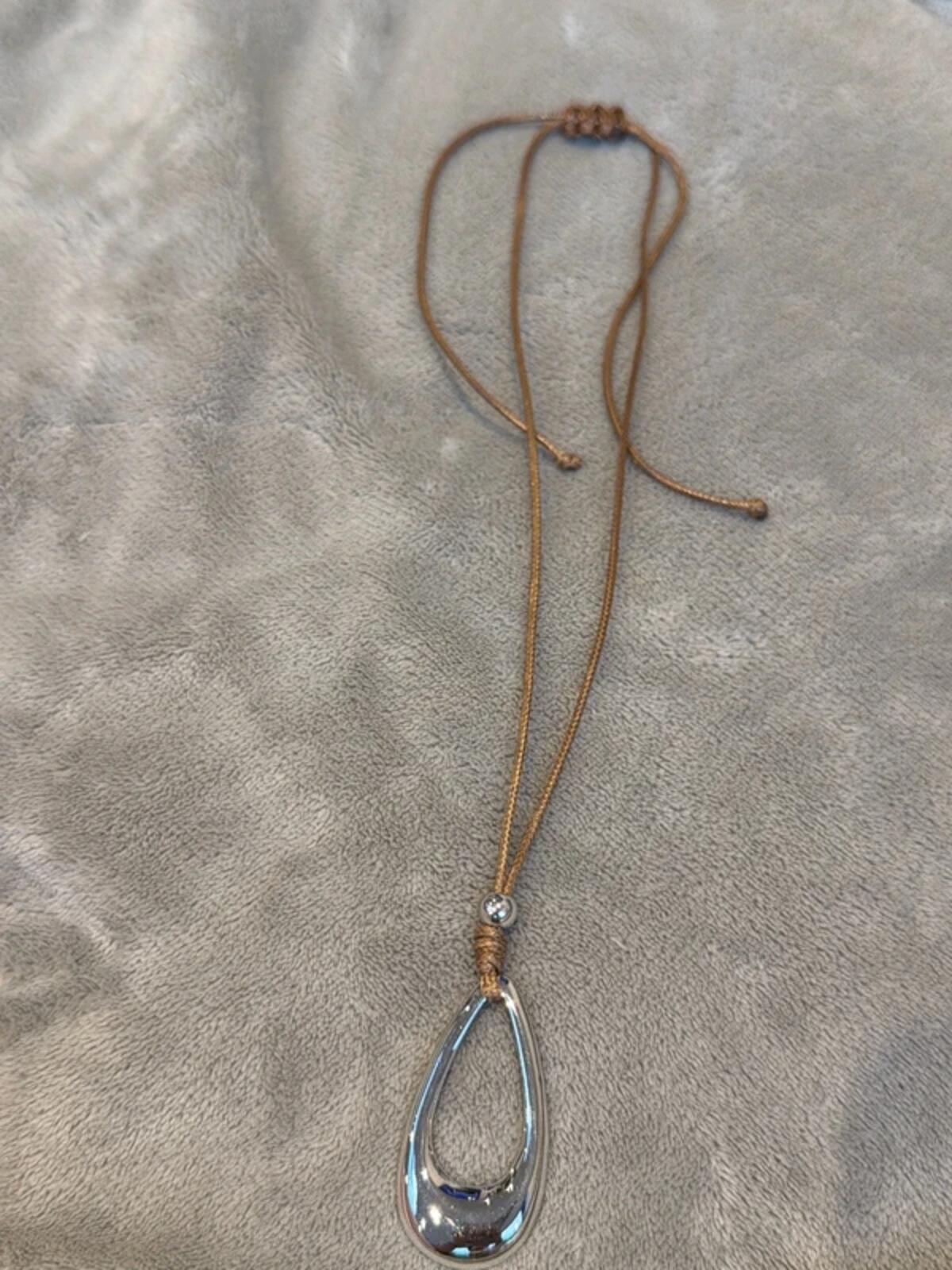Adjustable Circle Pendant Necklace Statement Chain  Detail Jewellery boho chic