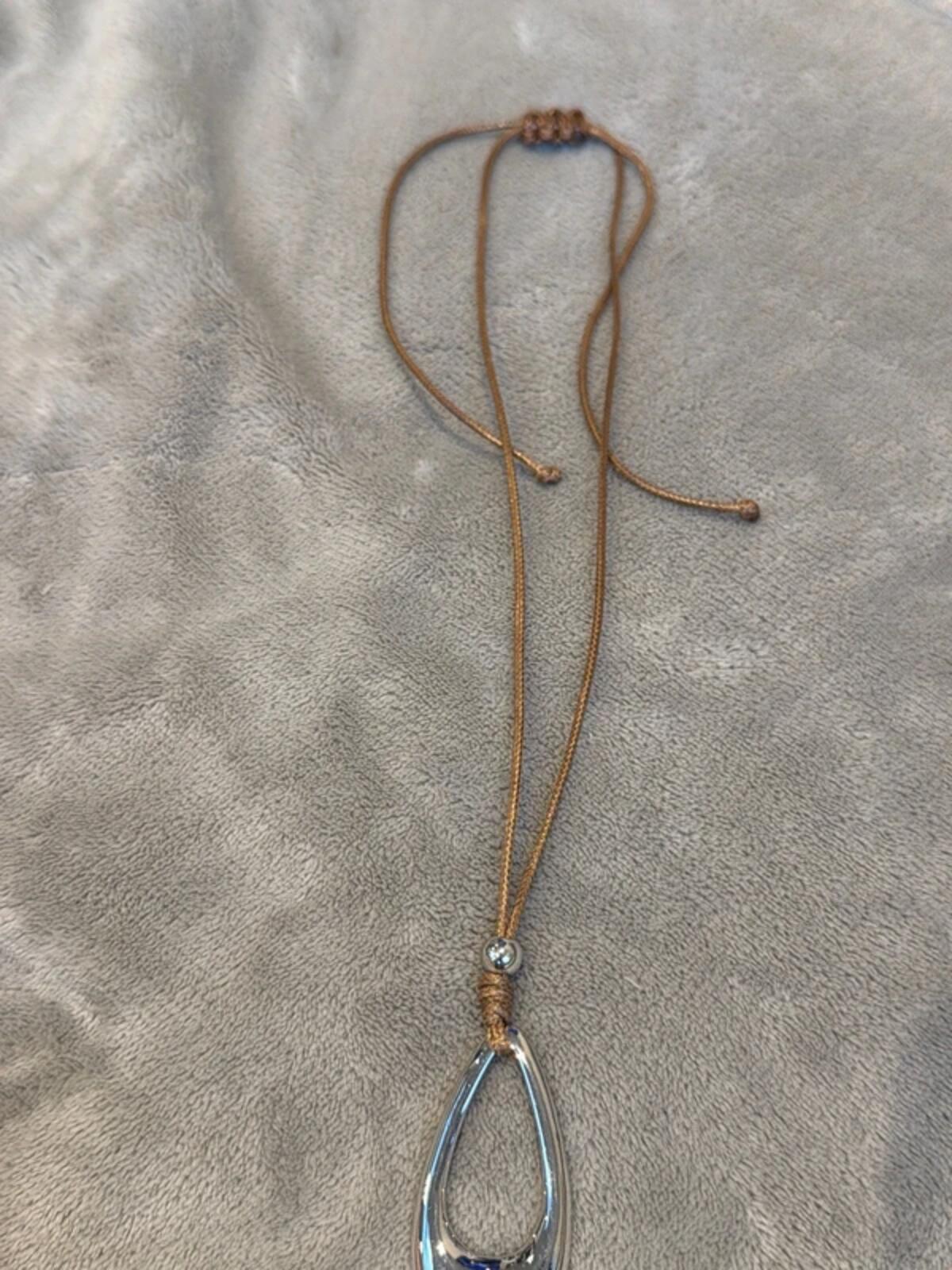 Adjustable Circle Pendant Necklace Statement Chain  Detail Jewellery boho chic