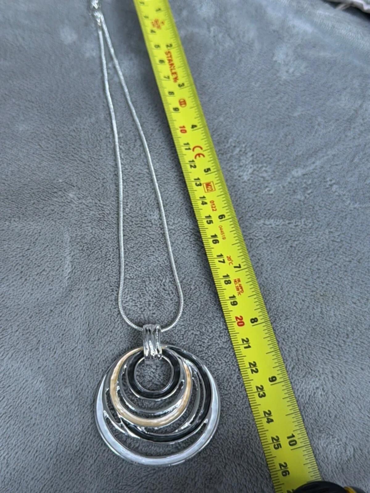 Black white vintage bohemian colour round circle pendant chic necklace gift